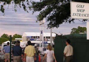 View of 1999-2007 VIP Hospitality Chalet at Main Entrance of the course        